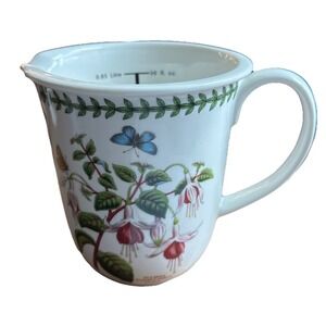 Portmeirion Botanic Garden Fuchsia 30 Oz Measuring Jug 5.5" Tall Pink Floral